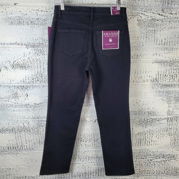 Gloria Vanderbilt Denim Black Amanda The Original Slimming Jeans Size 4 Petite - Picture 5 of 8
